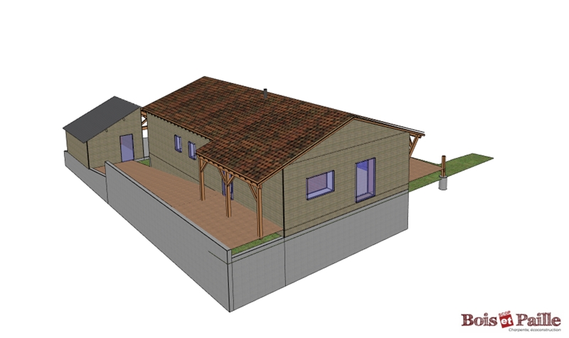 Maison ossature isolé en Paille à Poitiers (86)